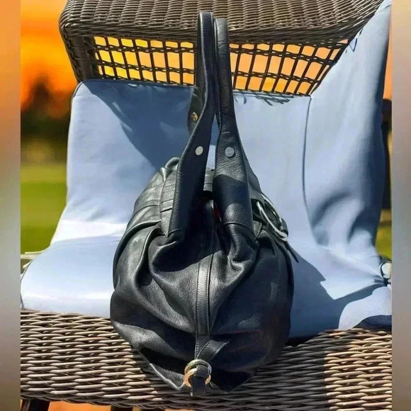 Bulgari Chandra Black Leather Tote Bag, bought new, good used condition. - Picture 8 of 14